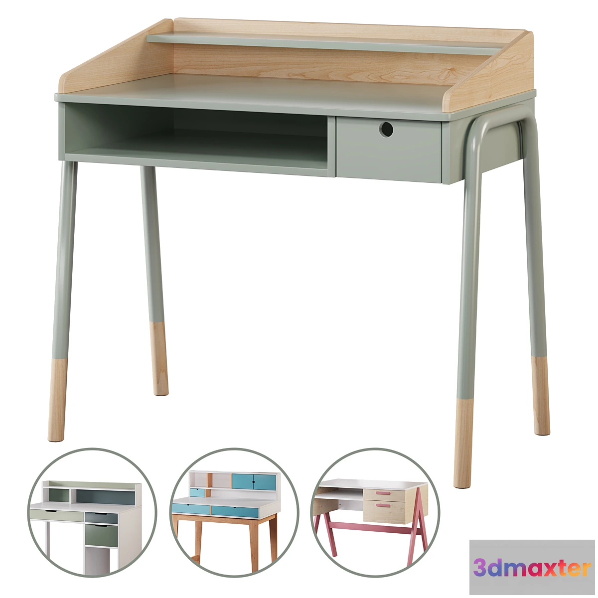 1350583 - Children’s desk set01 3D Max