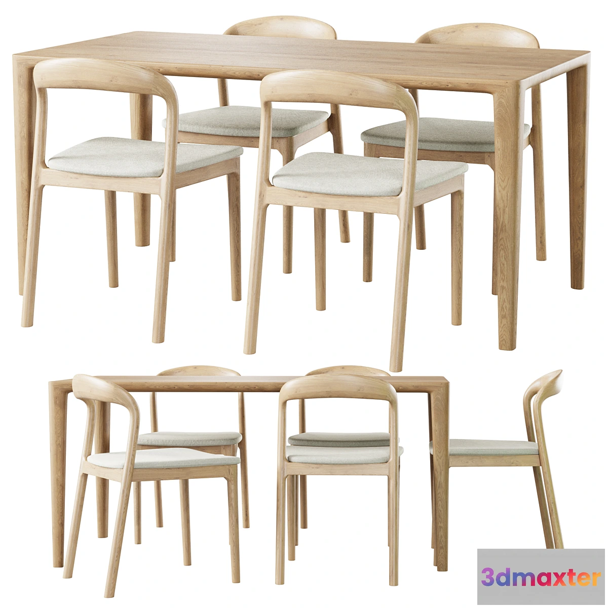 1352372 - Table Lisbon Chair Canada 3D Max