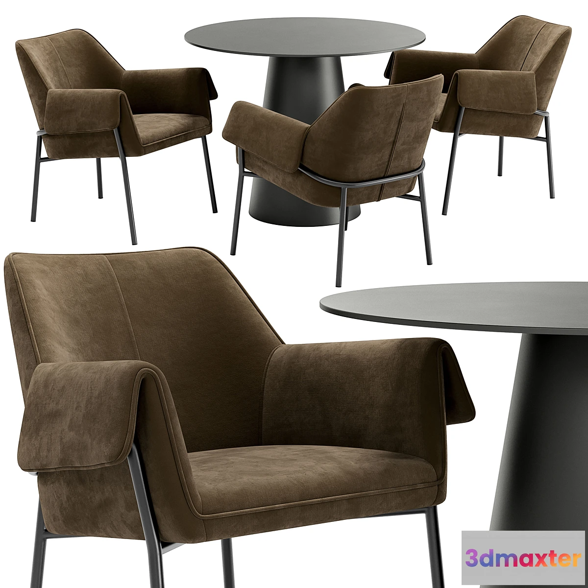 1353033 - Bess dining chair and Alcor table 3D Max