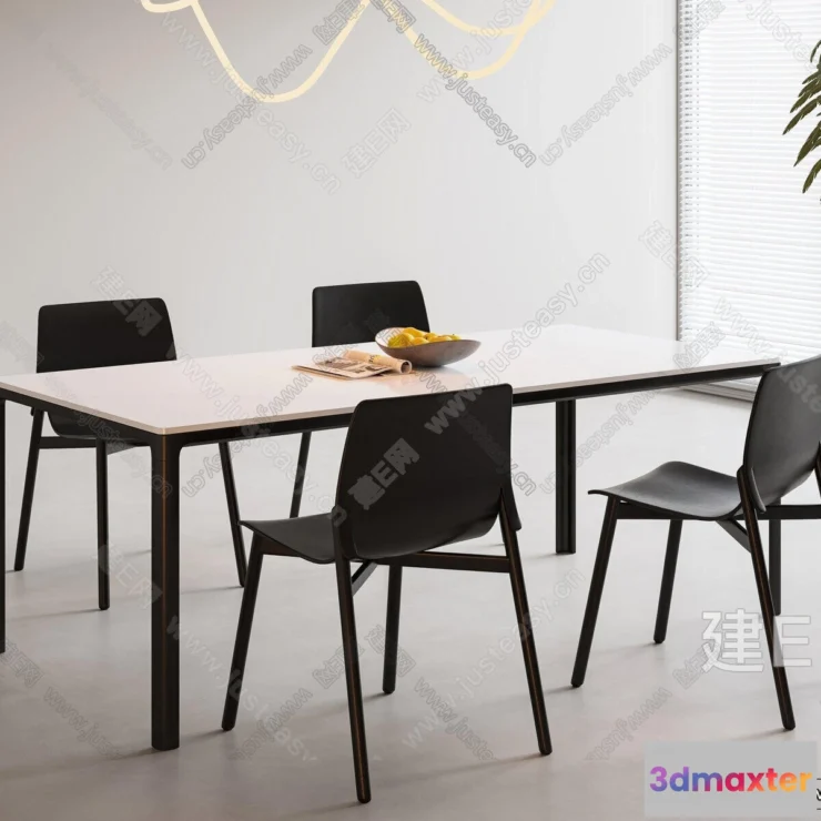 1358620 - Dining Table - 3D Models - 3D Furniture Models for Interior - 024 3D Max