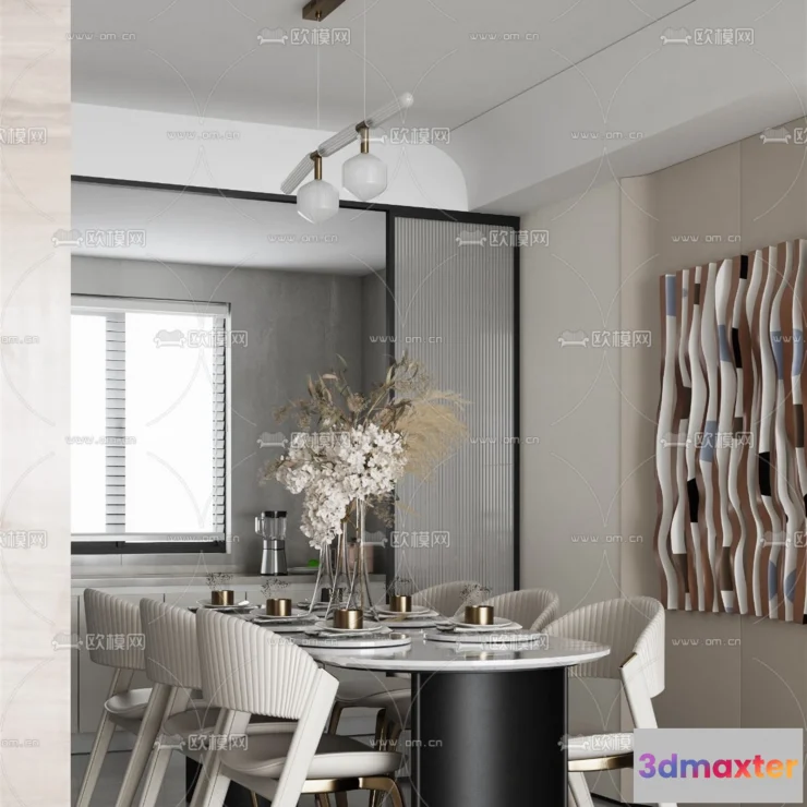 1358891 - Dining Table - 3D Models - 3D Furniture Models for Interior - 028 3D Max