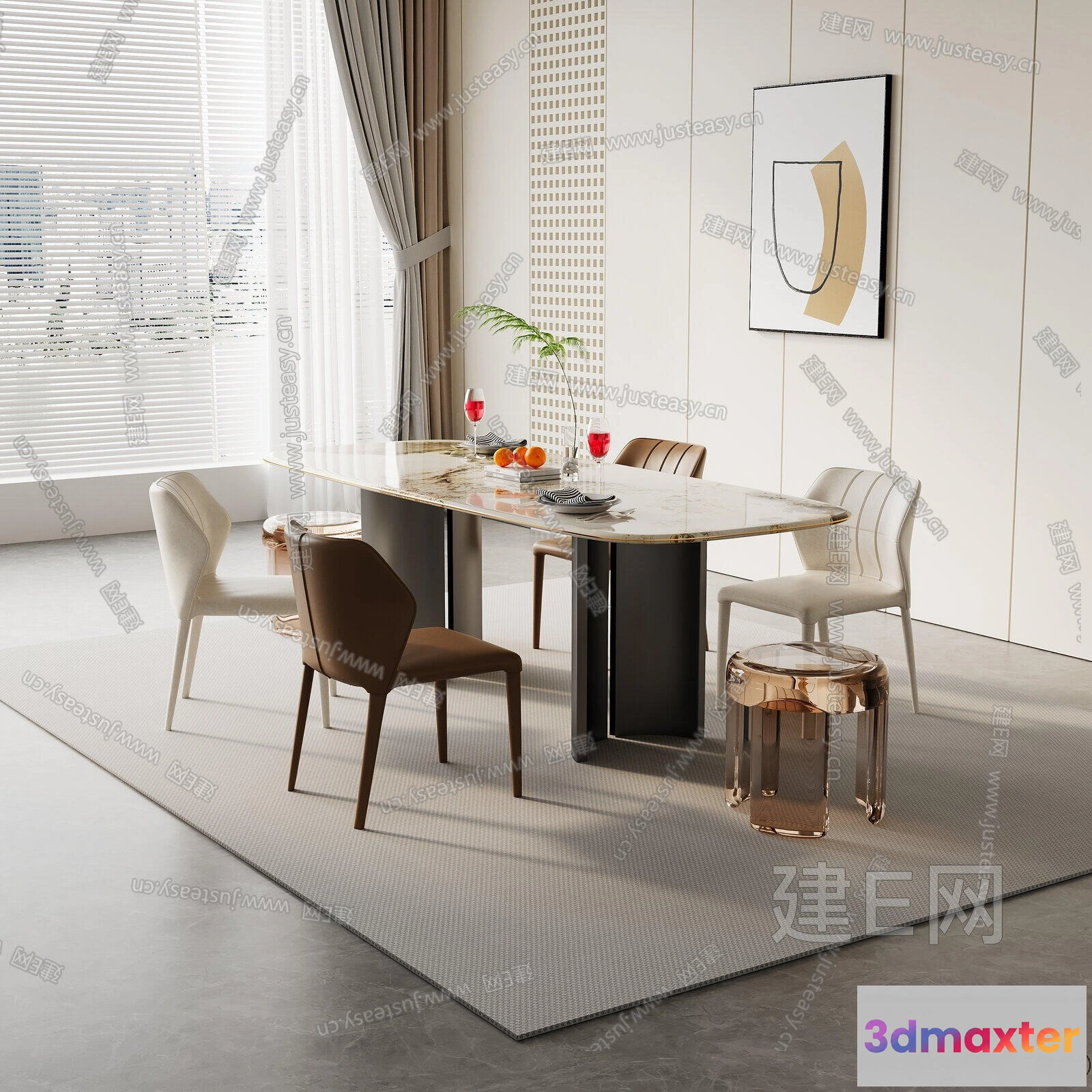 1359696 - Dining Table - 3D Models - 3D Furniture Models for Interior - 039 3D Max