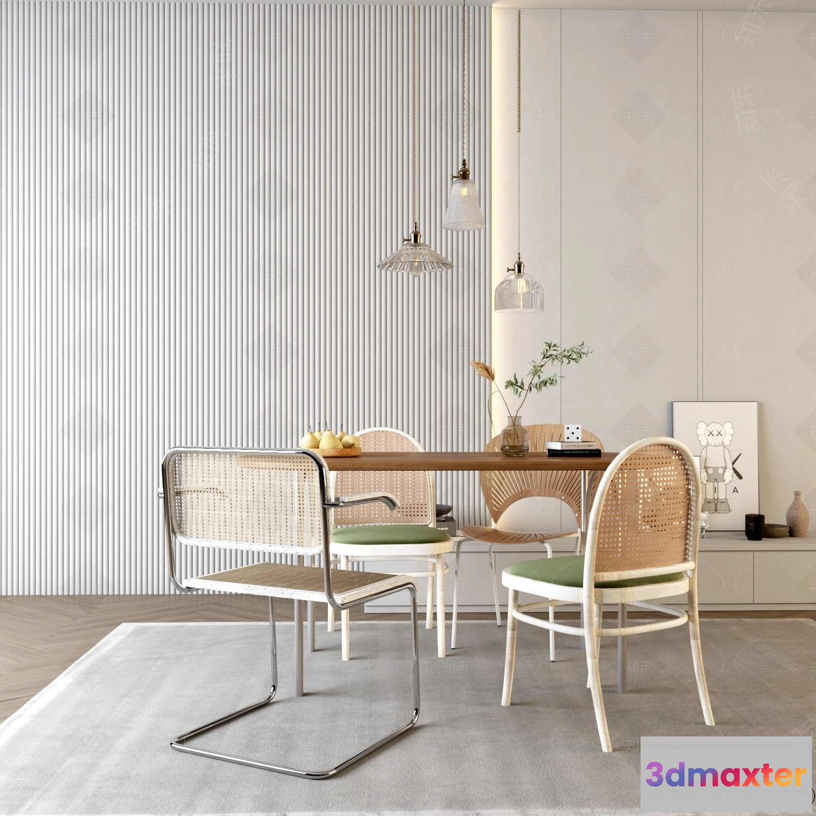 1361446 - Dining Table - 3D Models - 3D Furniture Models for Interior - 065 3D Max