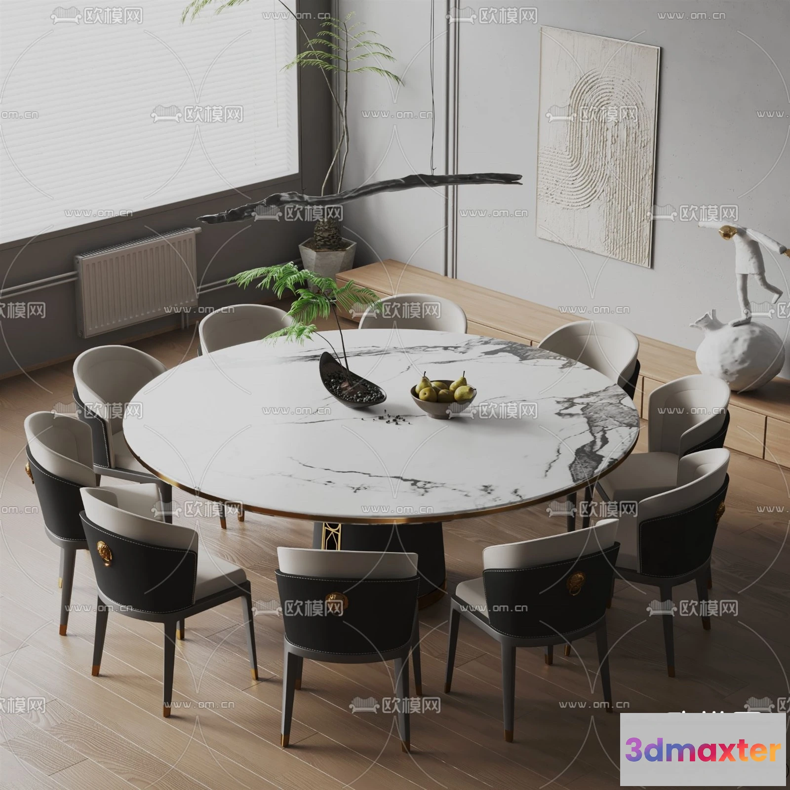 1363313 - Dining Table - 3D Models - 3D Furniture Models for Interior - 092 3D Max