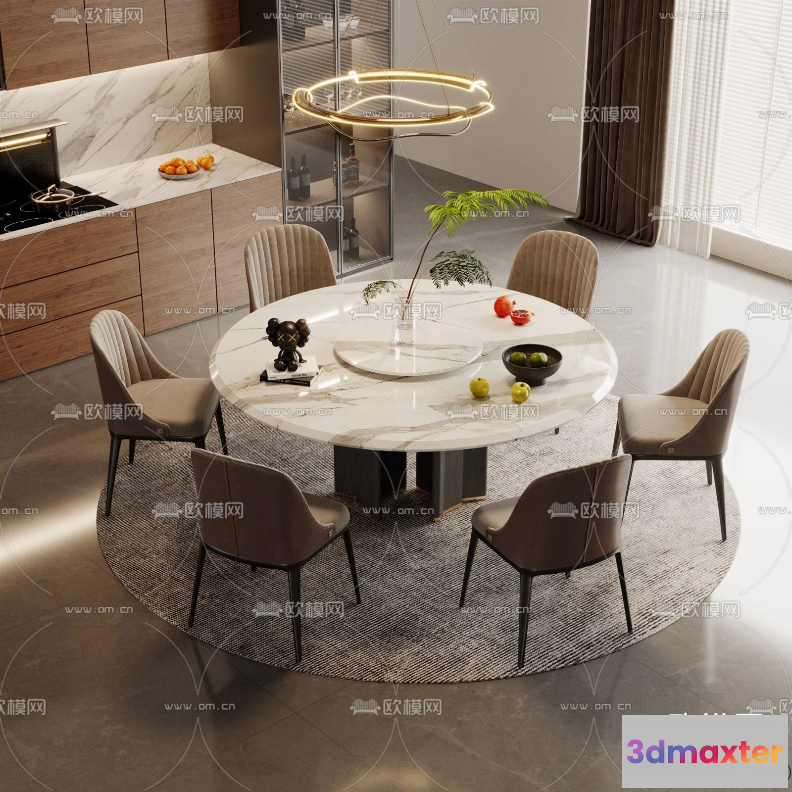 1365187 - Dining Table - 3D Models - 3D Furniture Models for Interior - 119 3D Max