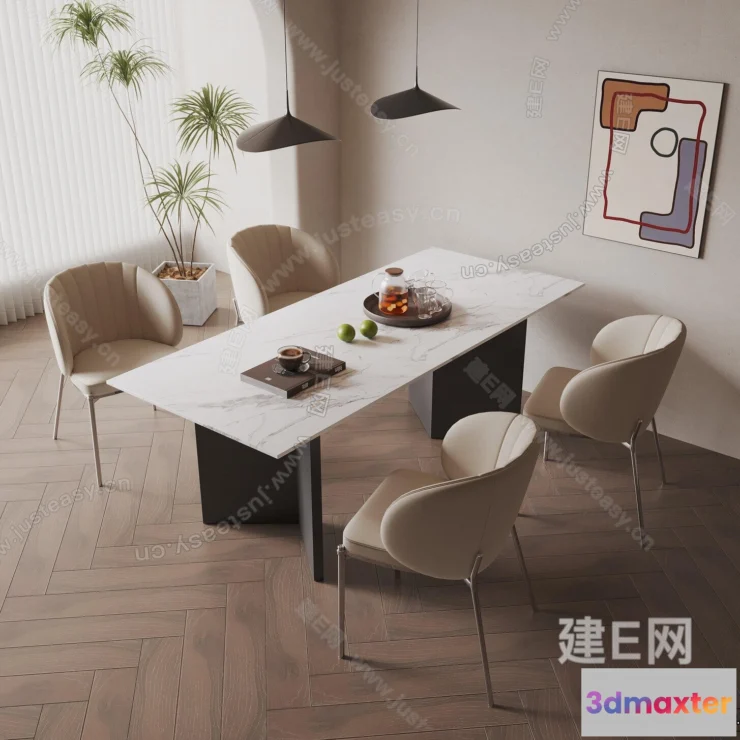 1365512 - Dining Table - 3D Models - 3D Furniture Models for Interior - 124 3D Max