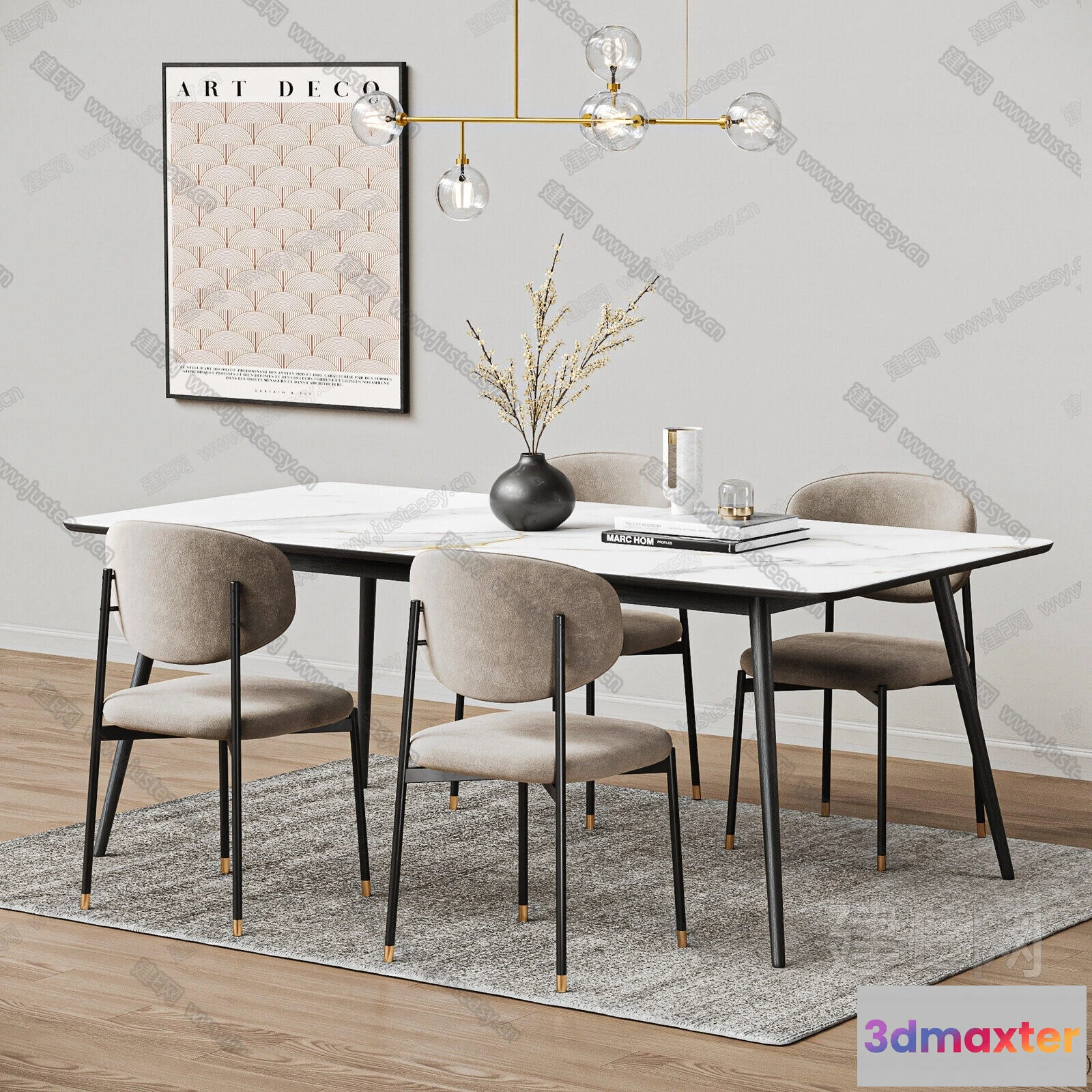 1365597 - Dining Table - 3D Models - 3D Furniture Models for Interior - 125 3D Max