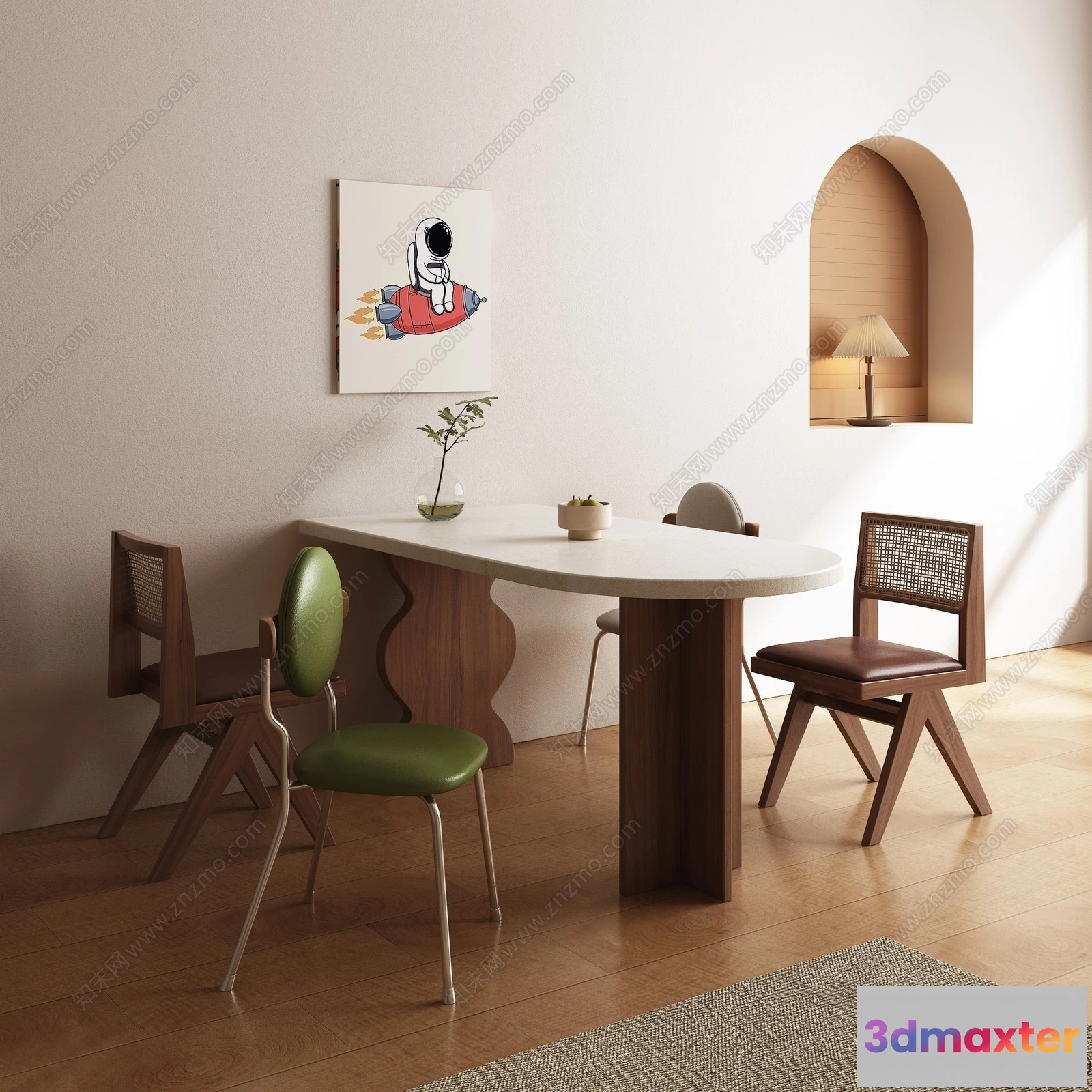 1366364 - Dining Table - 3D Models - 3D Furniture Models for Interior - 136 3D Max