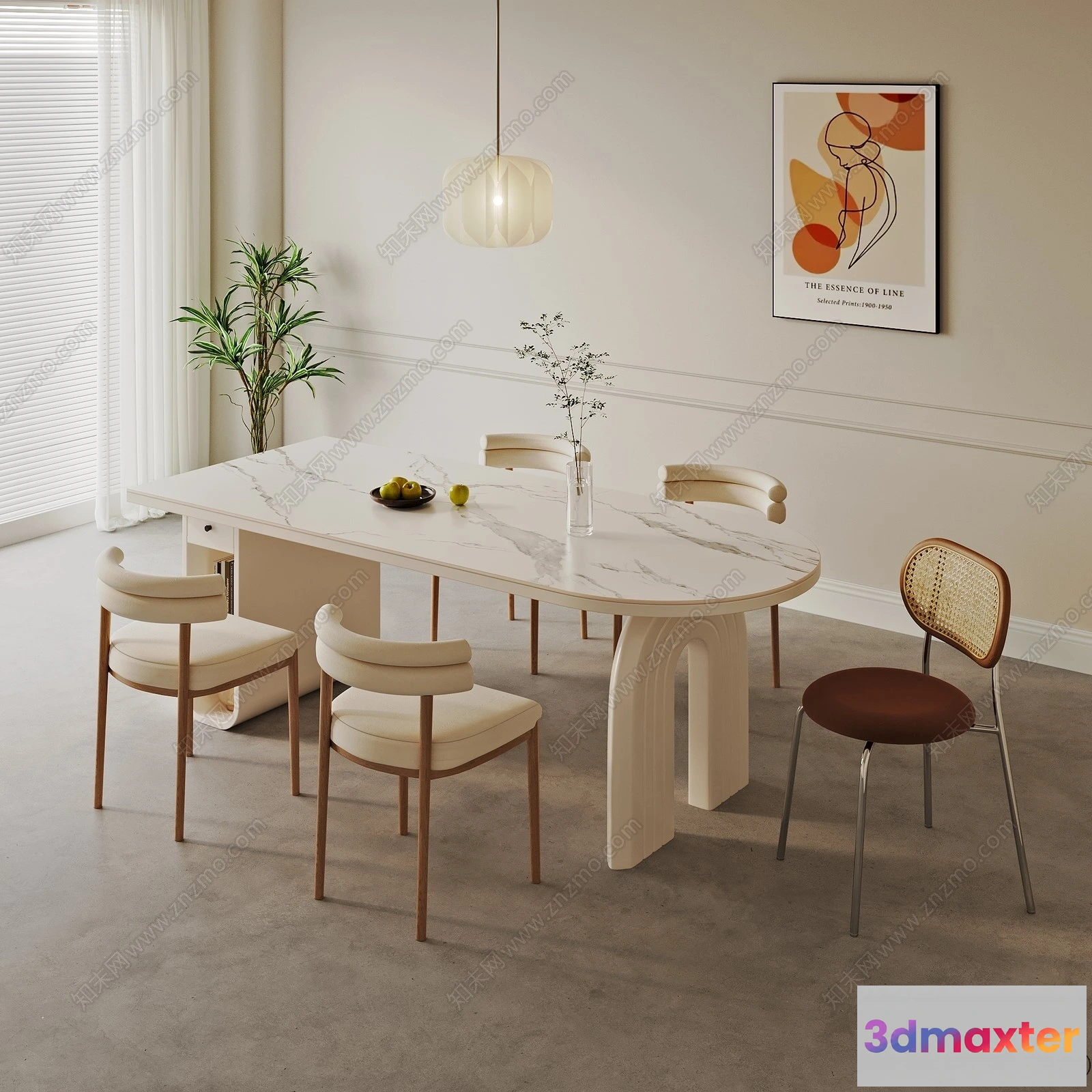 1366484 - Dining Table - 3D Models - 3D Furniture Models for Interior - 138 3D Max