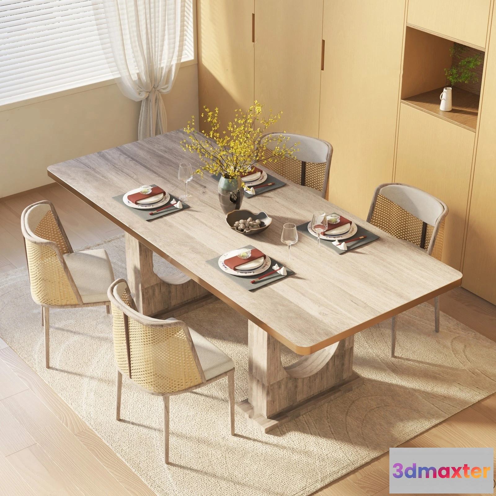 1366743 - Dining Table - 3D Models - 3D Furniture Models for Interior - 142 3D Max