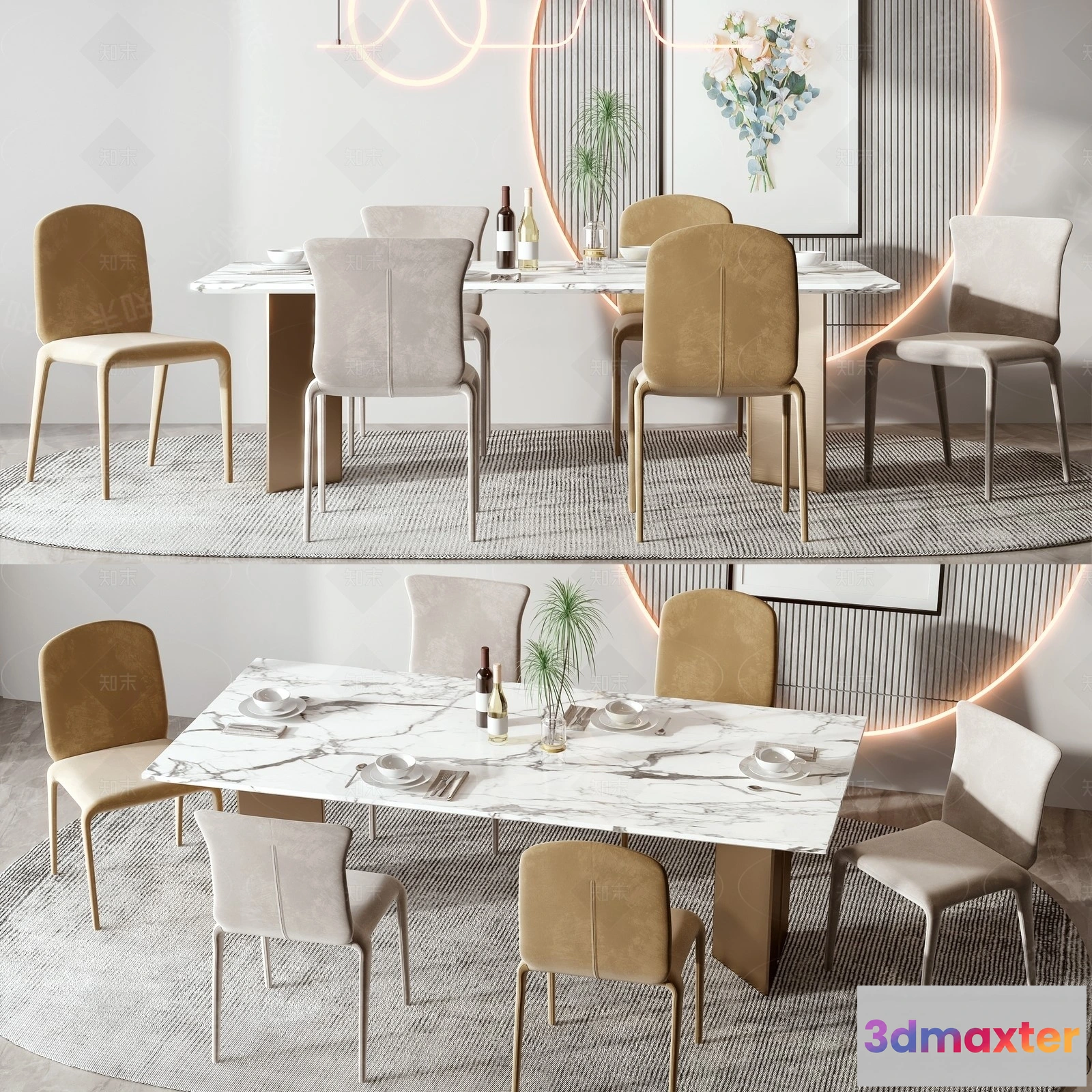 1367492 - Dining Table - 3D Models - 3D Furniture Models for Interior - 153 3D Max