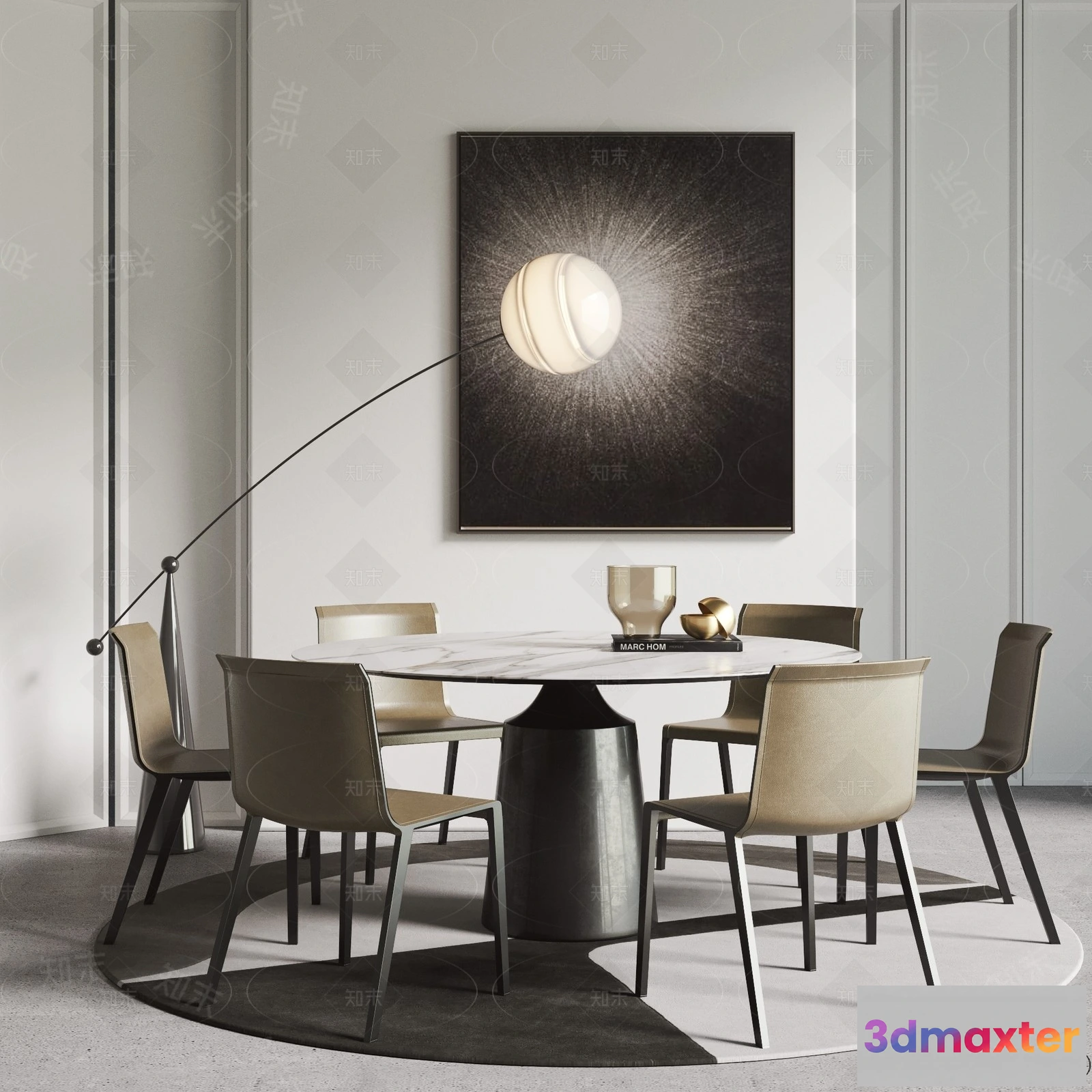 1370968 - Dining Table - 3D Models - 3D Furniture Models for Interior - 203 3D Max