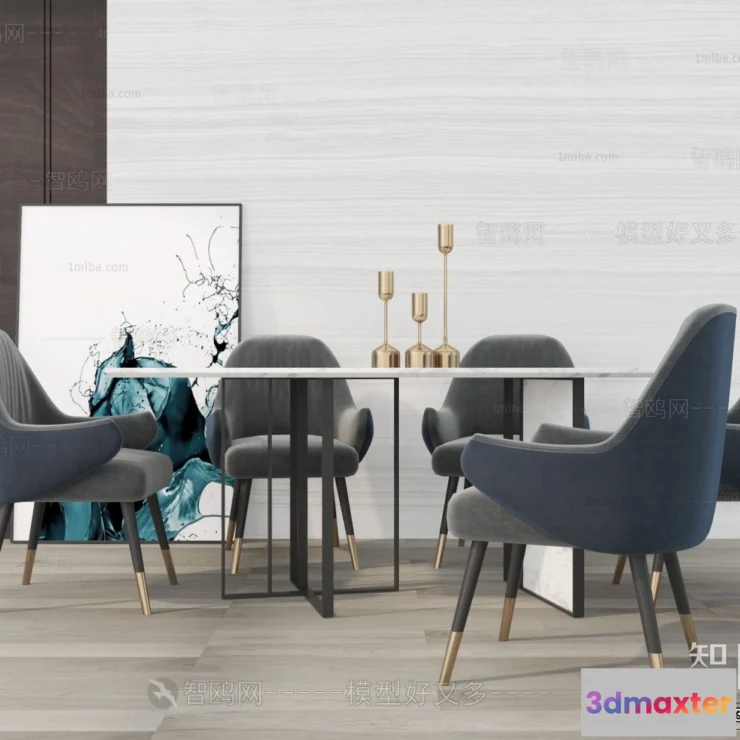 1375159 - Dining Table - 3D Models - 3D Furniture Models for Interior - 266 3D Max