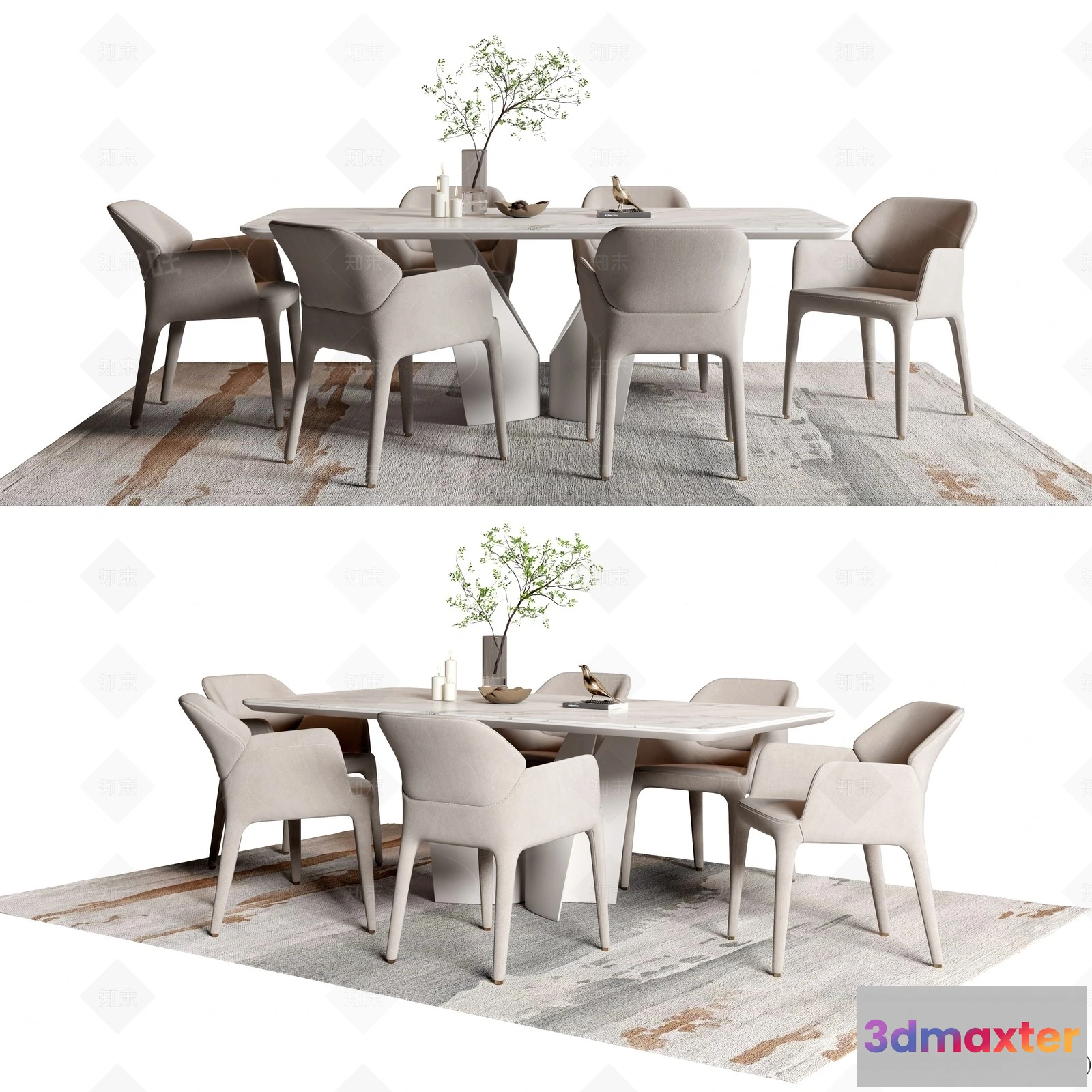 1391281 - Dining Table - 3D Models - 3D Furniture Models for Interior - 008 3D Max