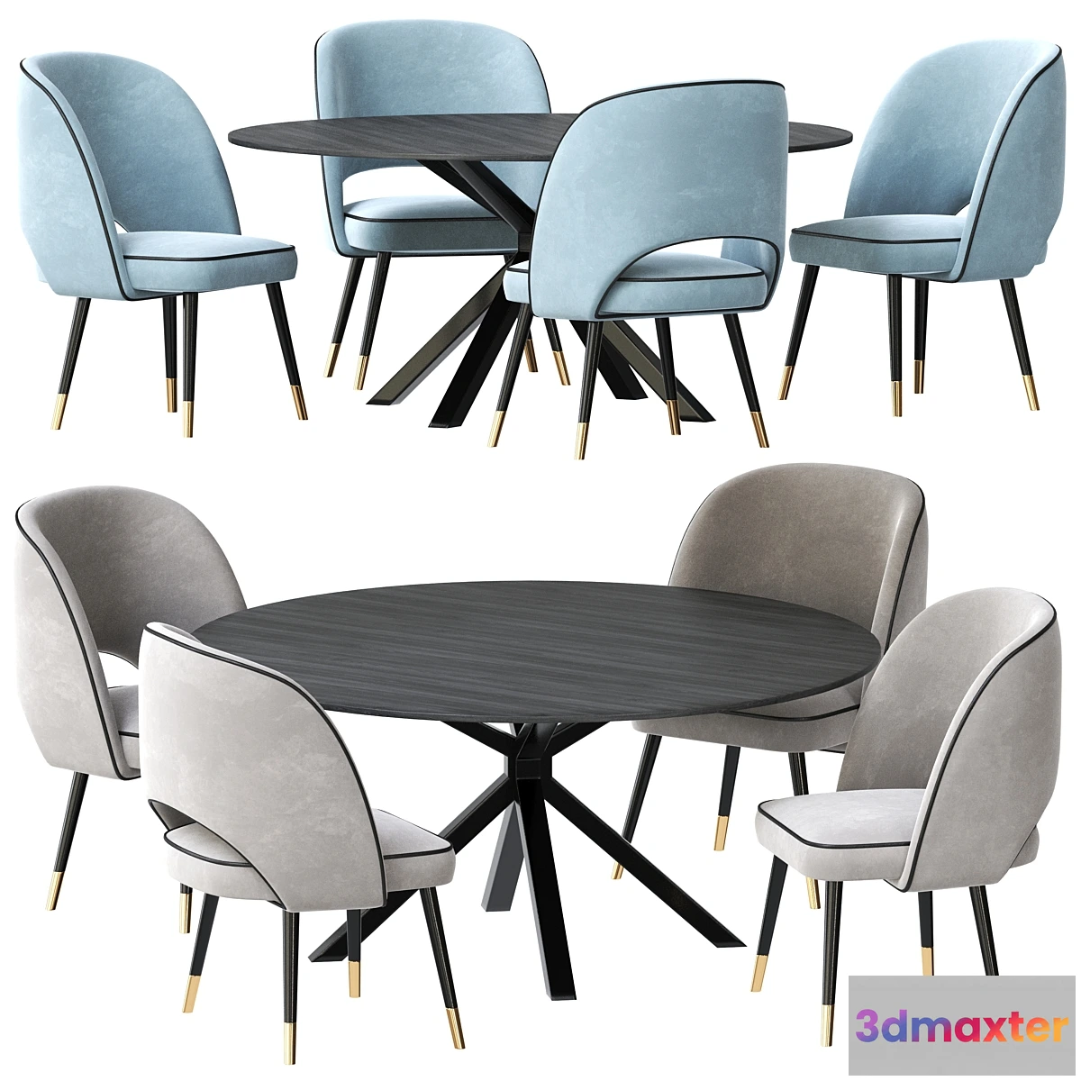 1394140 - Dining set Ralf table Cliff chair 3D Max