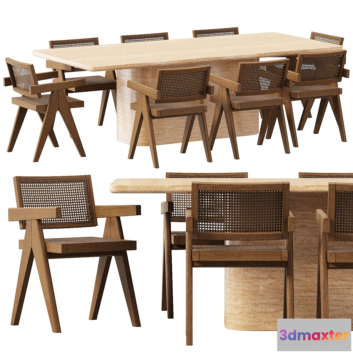 1394596 - RH DINING SET_1 3D Max