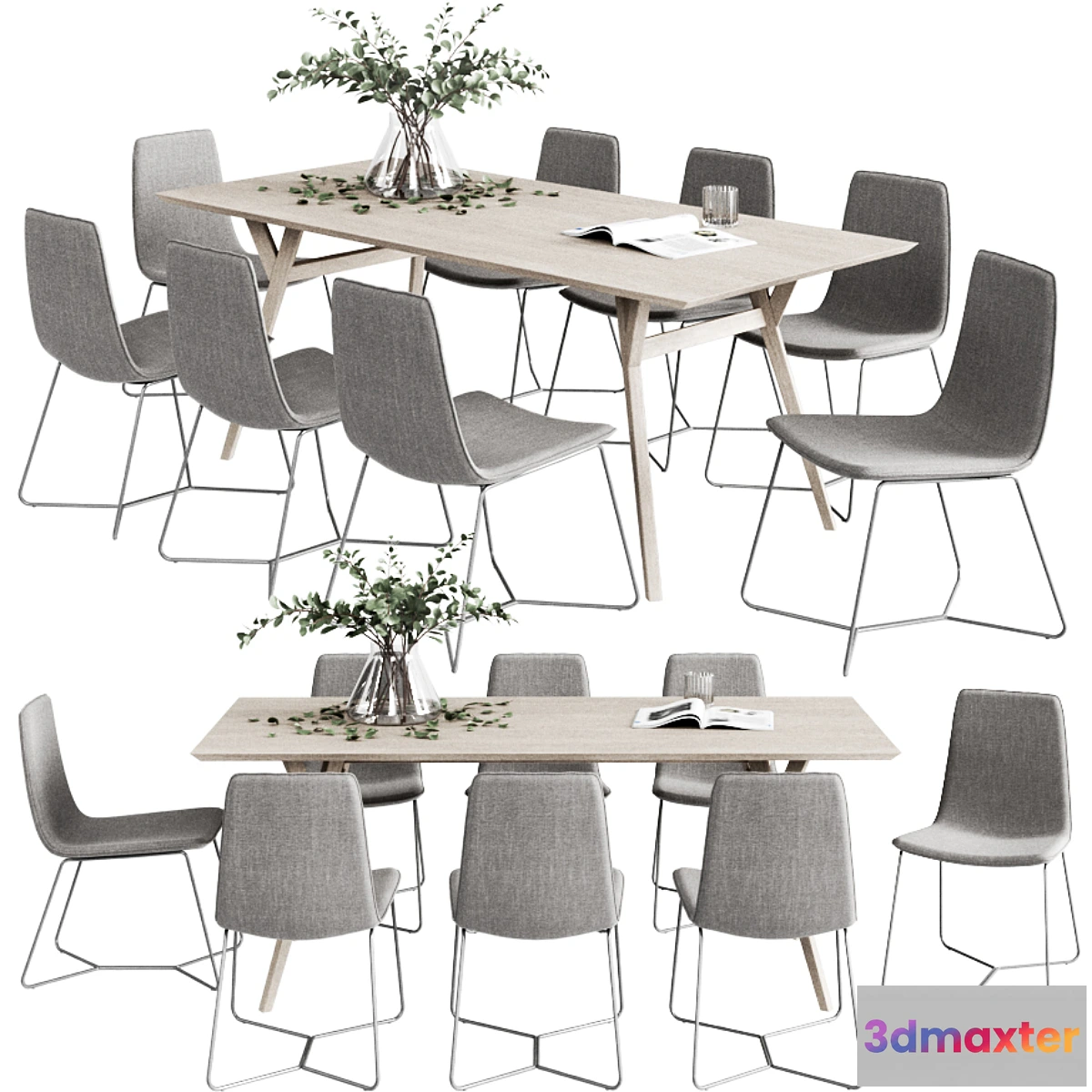 1394928 - West Elm Dinning Set 5 3D Max