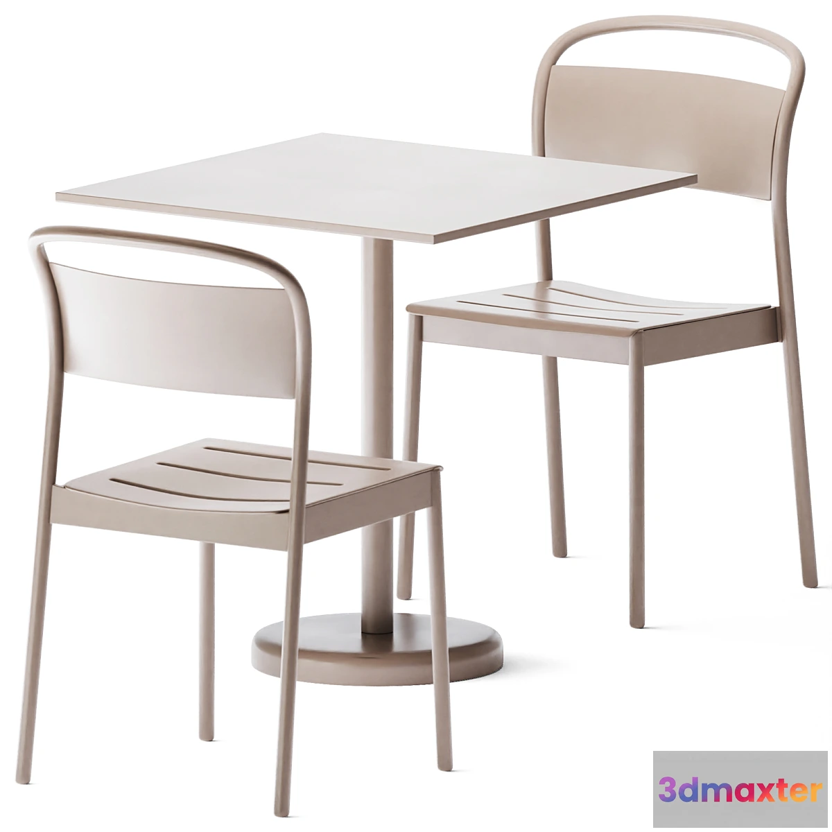 1400004 - Square Linear Steel Table by Muuto 3D Max