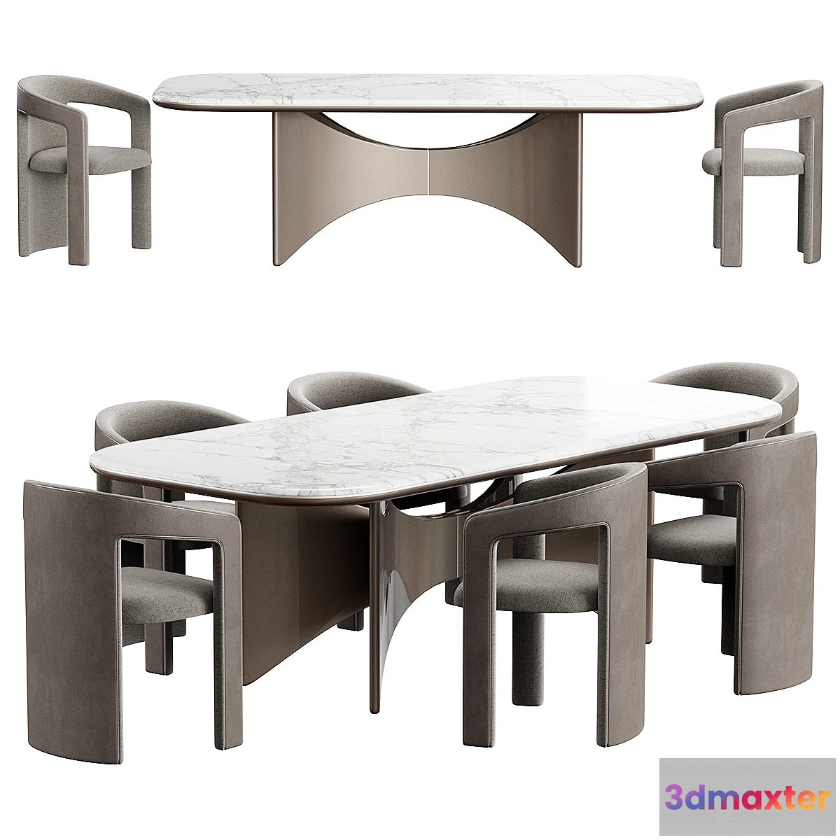 1402818 - Chair Holt Konyshev Turri Blues Table 3D Max