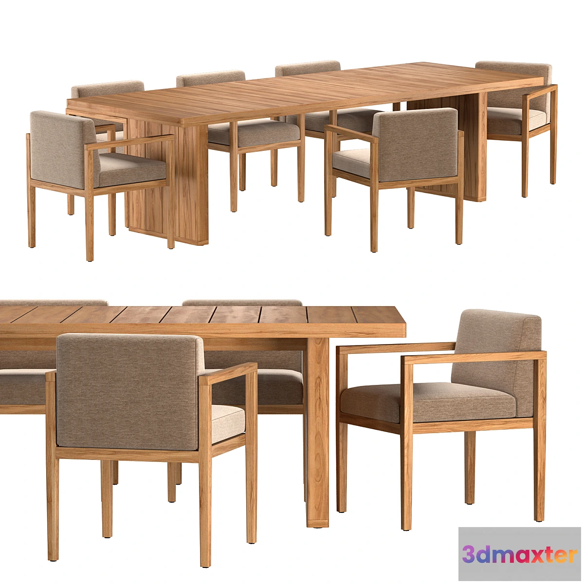 1404094 - SANTOS TEAK DINING GROUP 3D Max