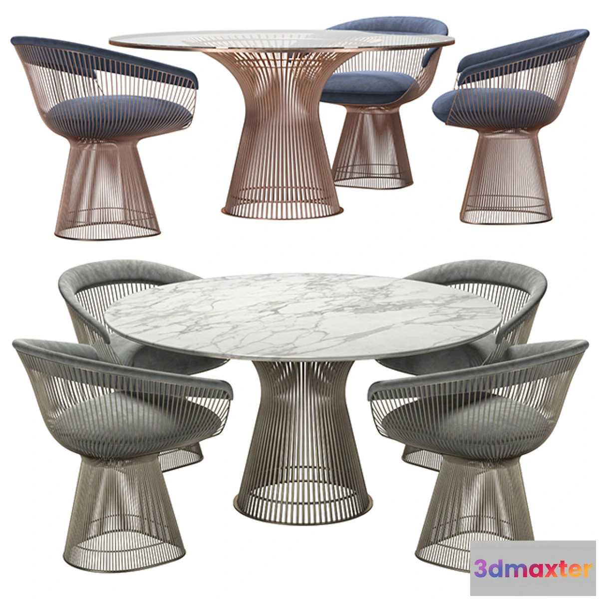 1404496 - Knoll - Platner Dining Table & Chair 3D Max