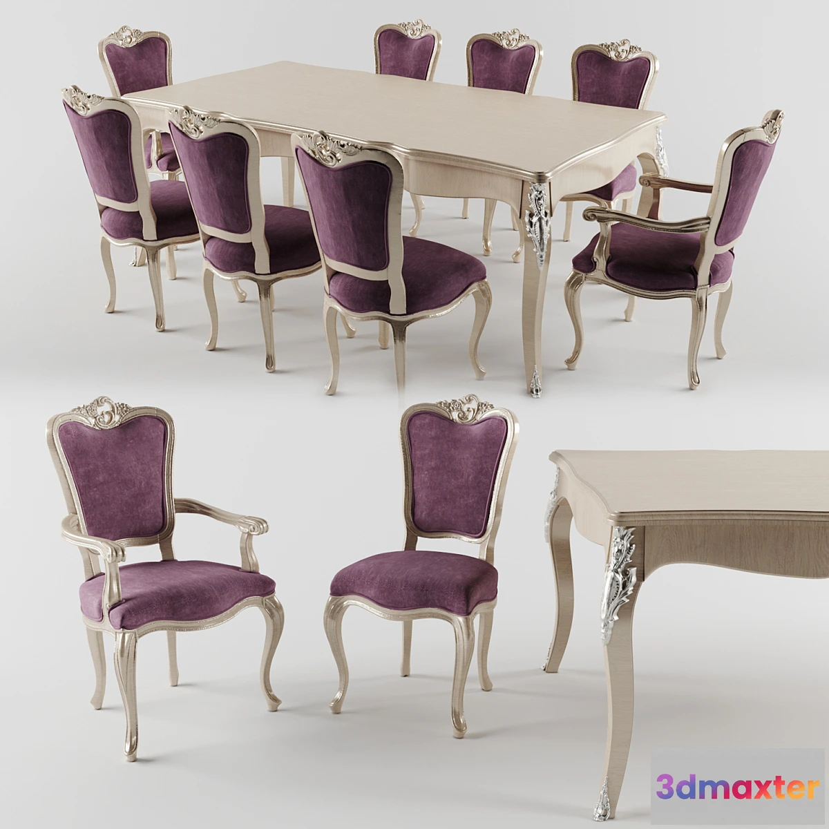 1405048 - Table + Chairs 3D Max