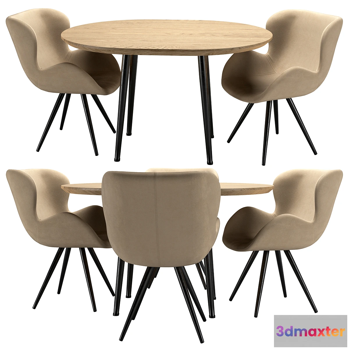 1405122 - Magda Chair and Leticia Table 3D Max