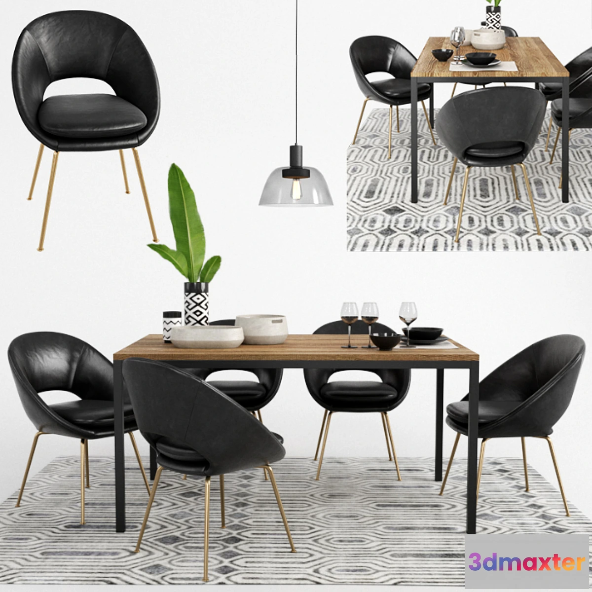 1406750 - WEST ELM set 8 3D Max