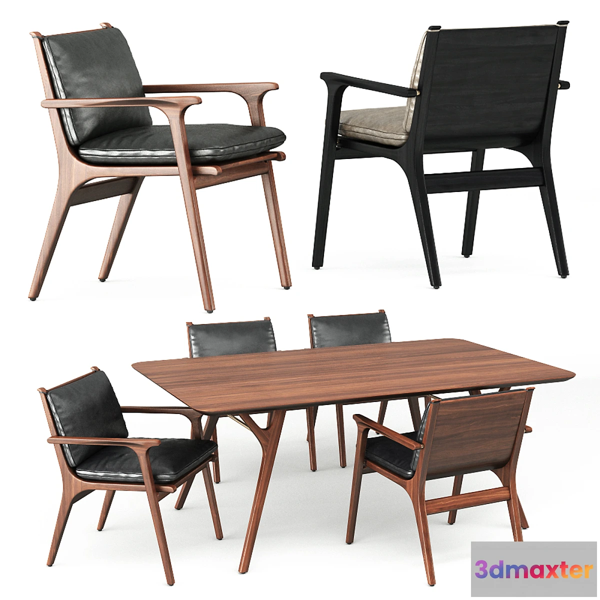 1409560 - REN DINING ARMCHAIR and TABLE 3D Max