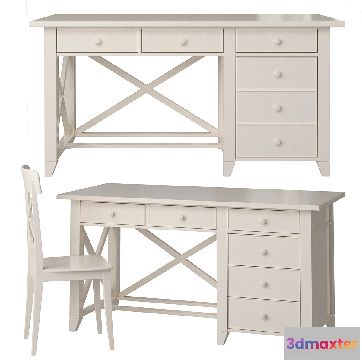 1409586 - Writing table + chair La Mer 3D Max