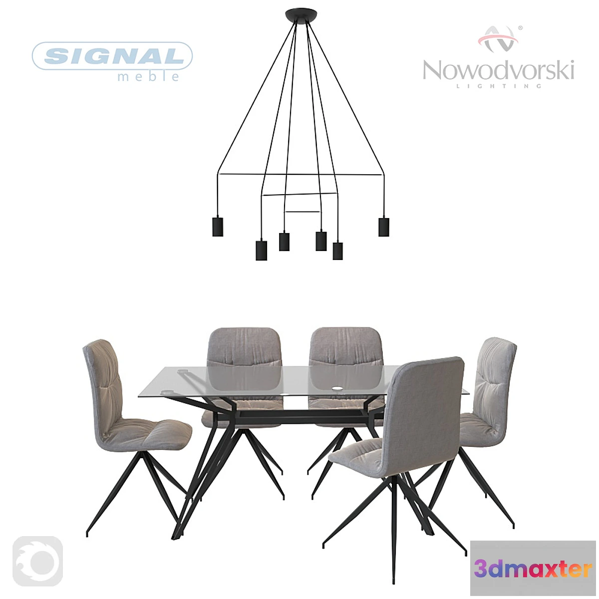 1410458 - Table and chairs Signal. 3D Max