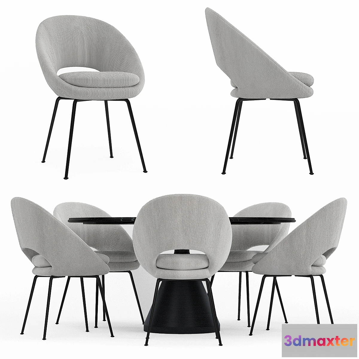 1414804 - Dining table set 006 3D Max