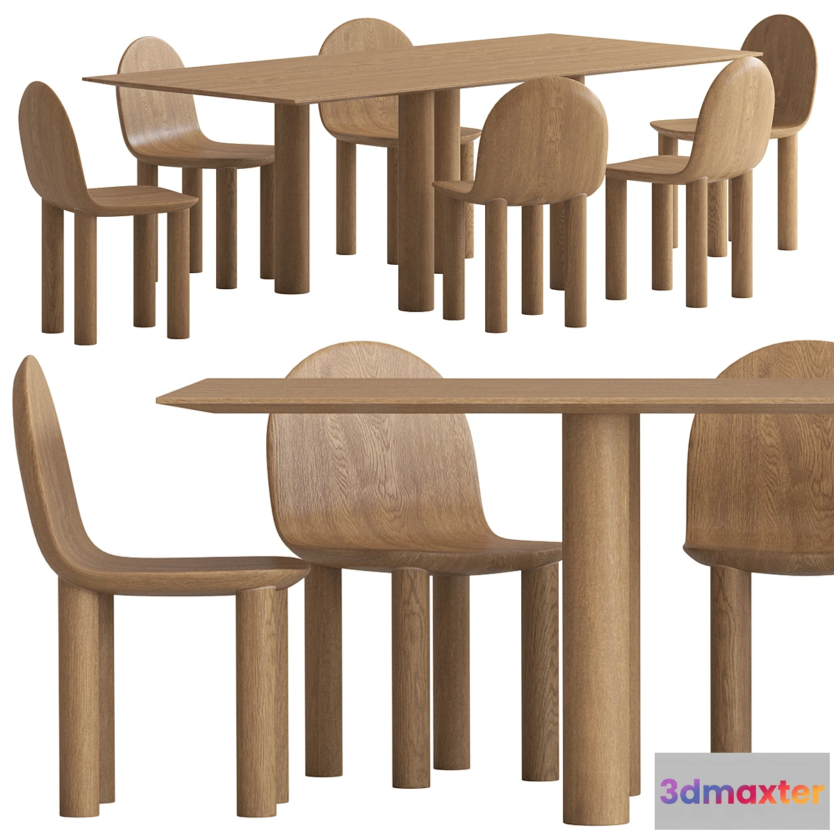 1417454 - Sarah Ellison Earth Table and Arch Chair 3D Max