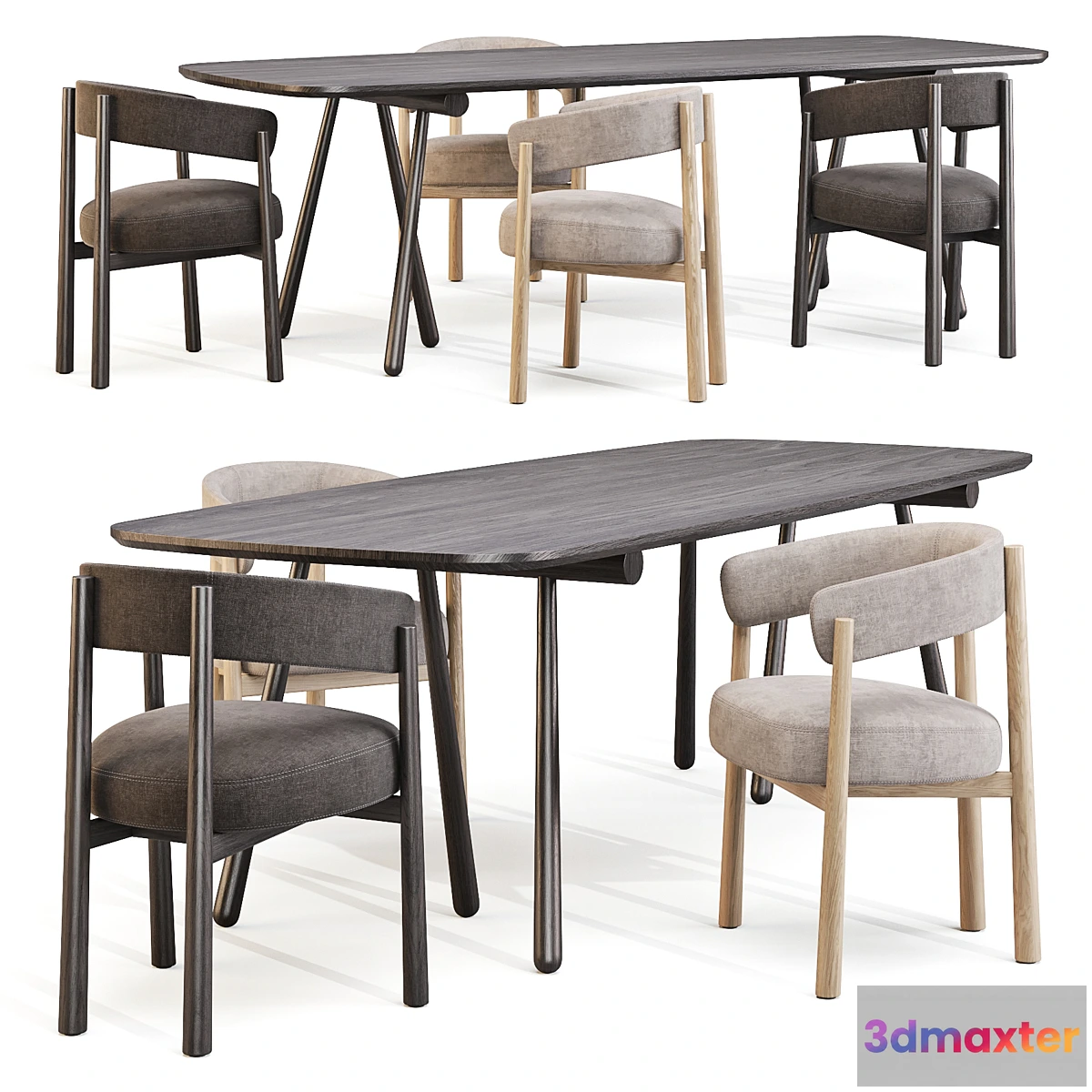 1419414 - Dining Set Coedition (Altay Table and Dalya Bridge Chair) 3D Max