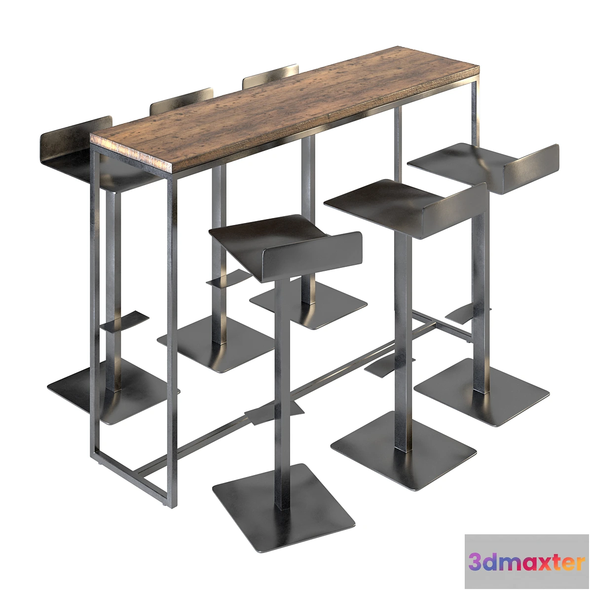 1419996 - Polly Bar Stools & Bar Table 3D Max