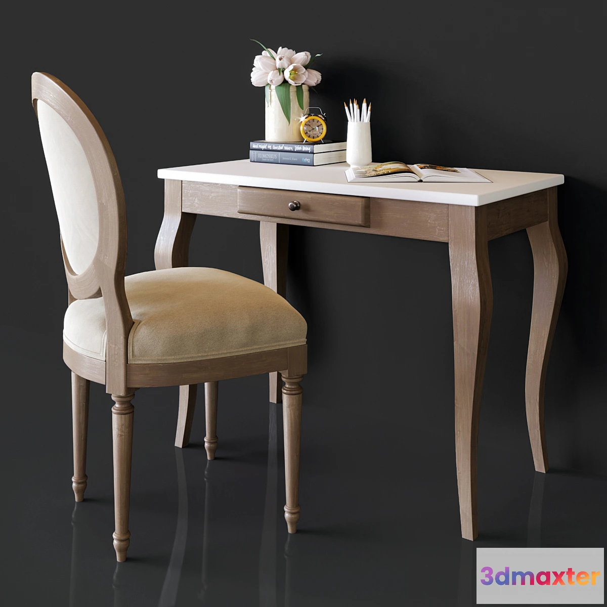 1421468 - Alexandra Marble Desk 3D Max