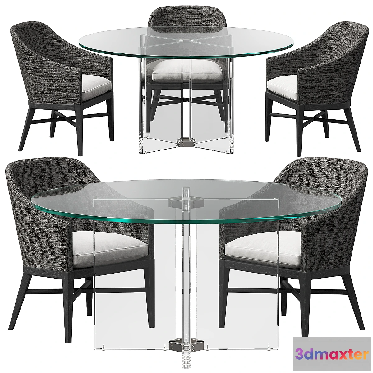 1428096 - RH DINING SET 9 3D Max