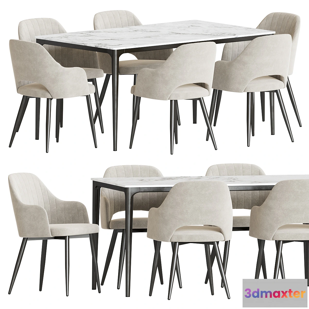 1432004 - Dining Set 74 3D Max