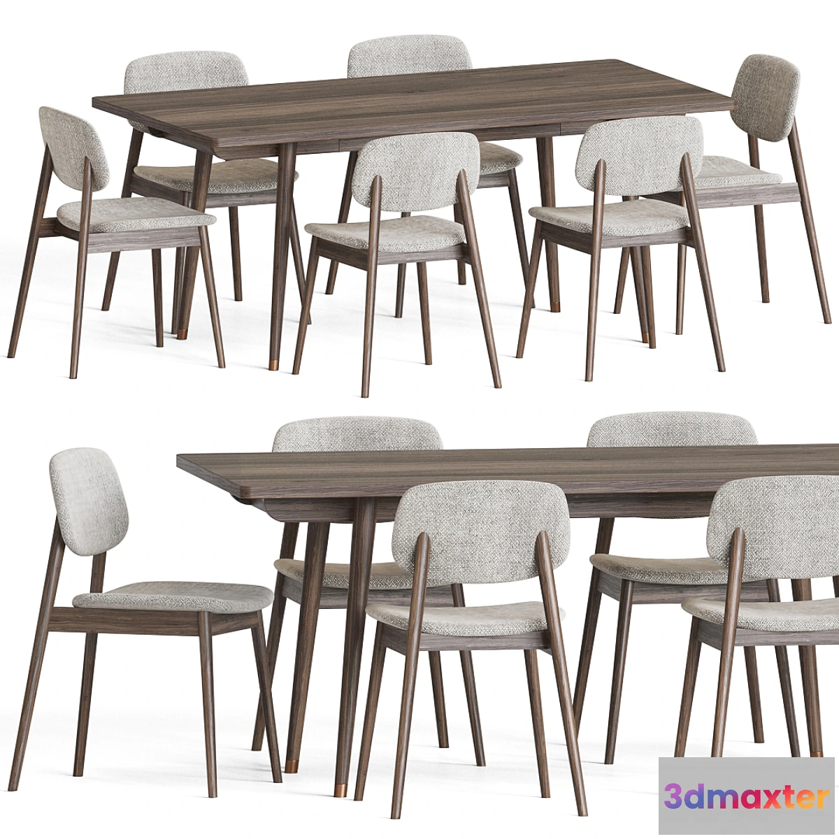1432718 - Frey Chair Larson Table Dining Set 3D Max