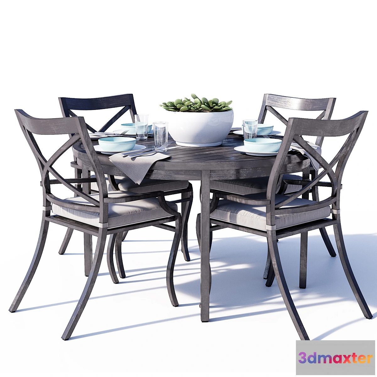 1433578 - Canyon Metal Spring Dining Set 3D Max