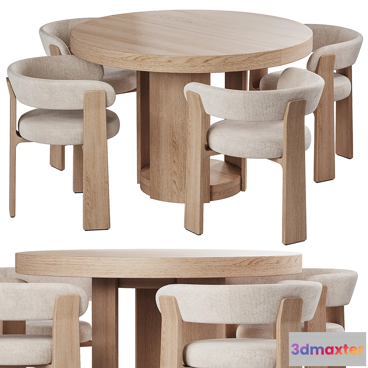 1436424 - 162 Dining set by Kavehome 3D Max
