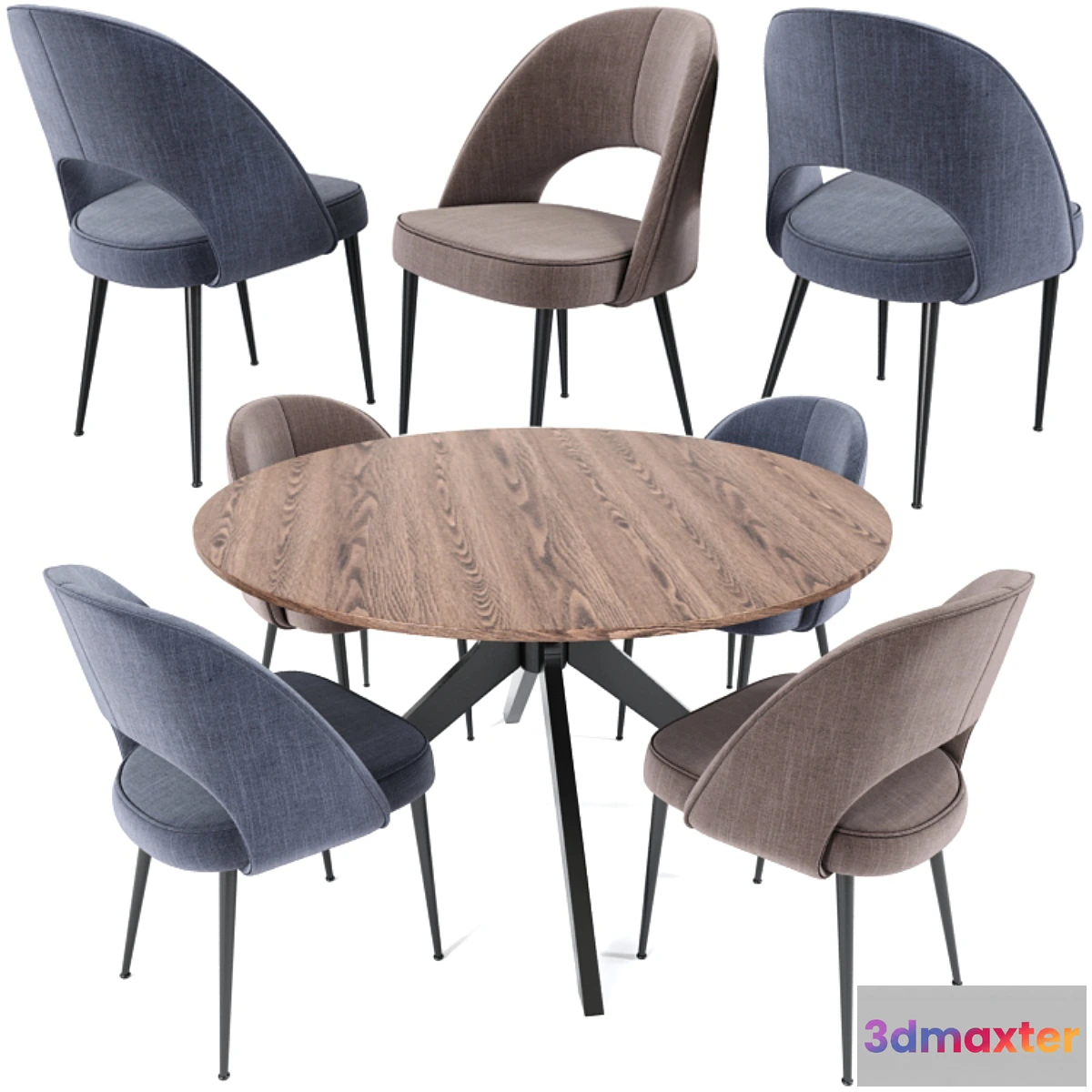1436836 - Saarinen Dining Chair And Table 3D Max