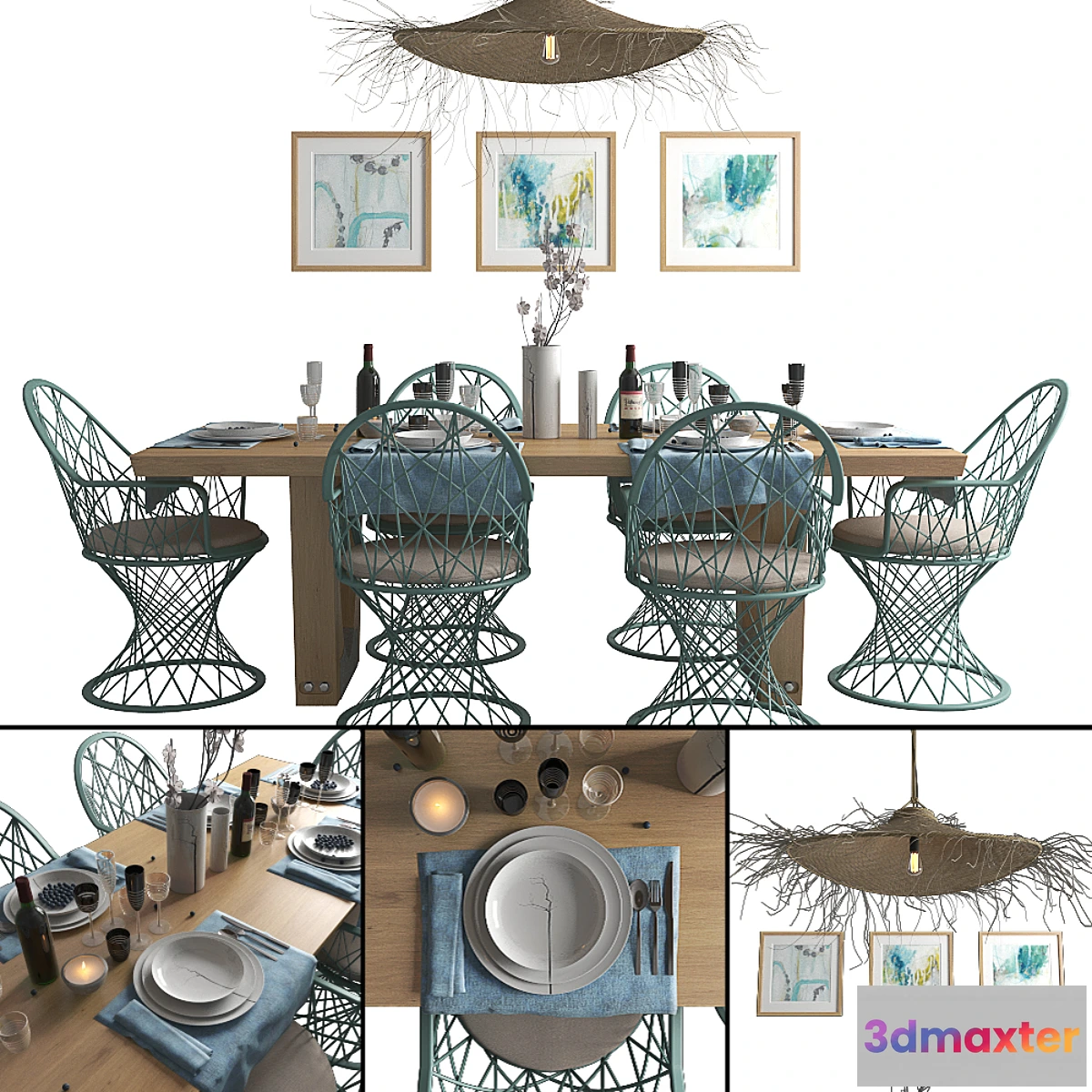1438076 - Table setting with porcelain Dibbern 3D Max