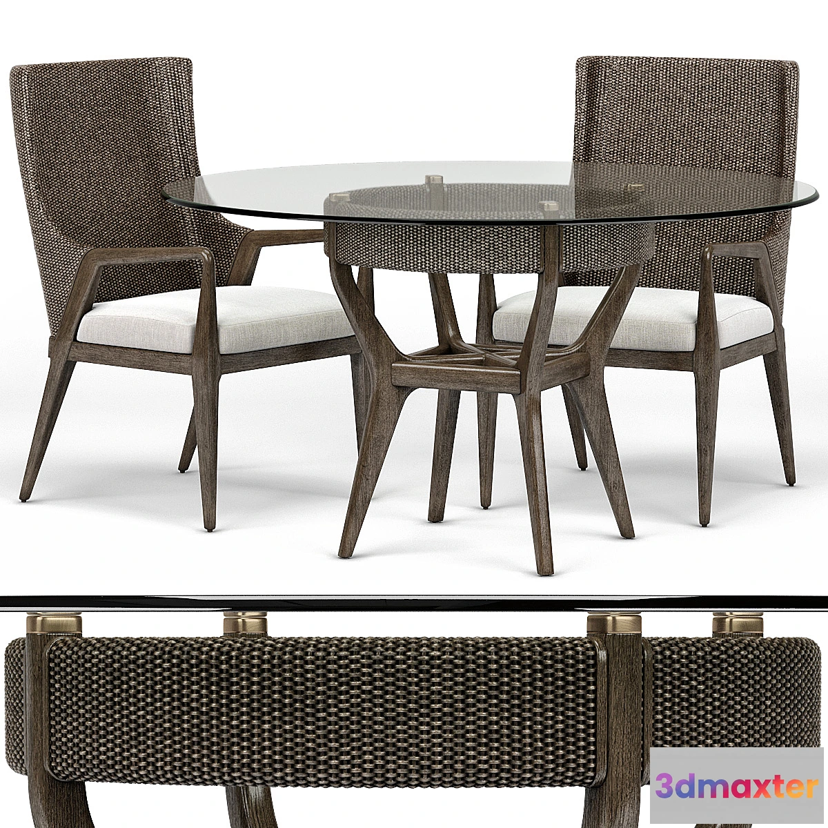 1440482 - Formosa Arm Chair Round Dining Table 3D Max