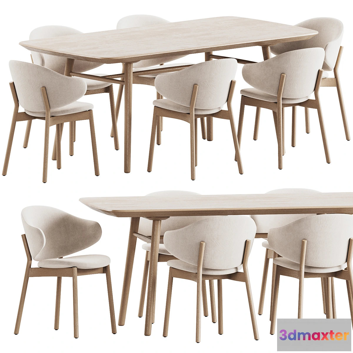 1440638 - Holly Chair Deephouse Table Dining Set 3D Max