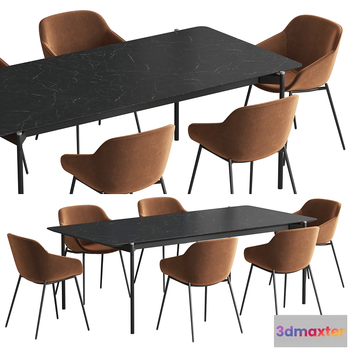 1441158 - Augusta table Vienna chair Boconcept 3D Max