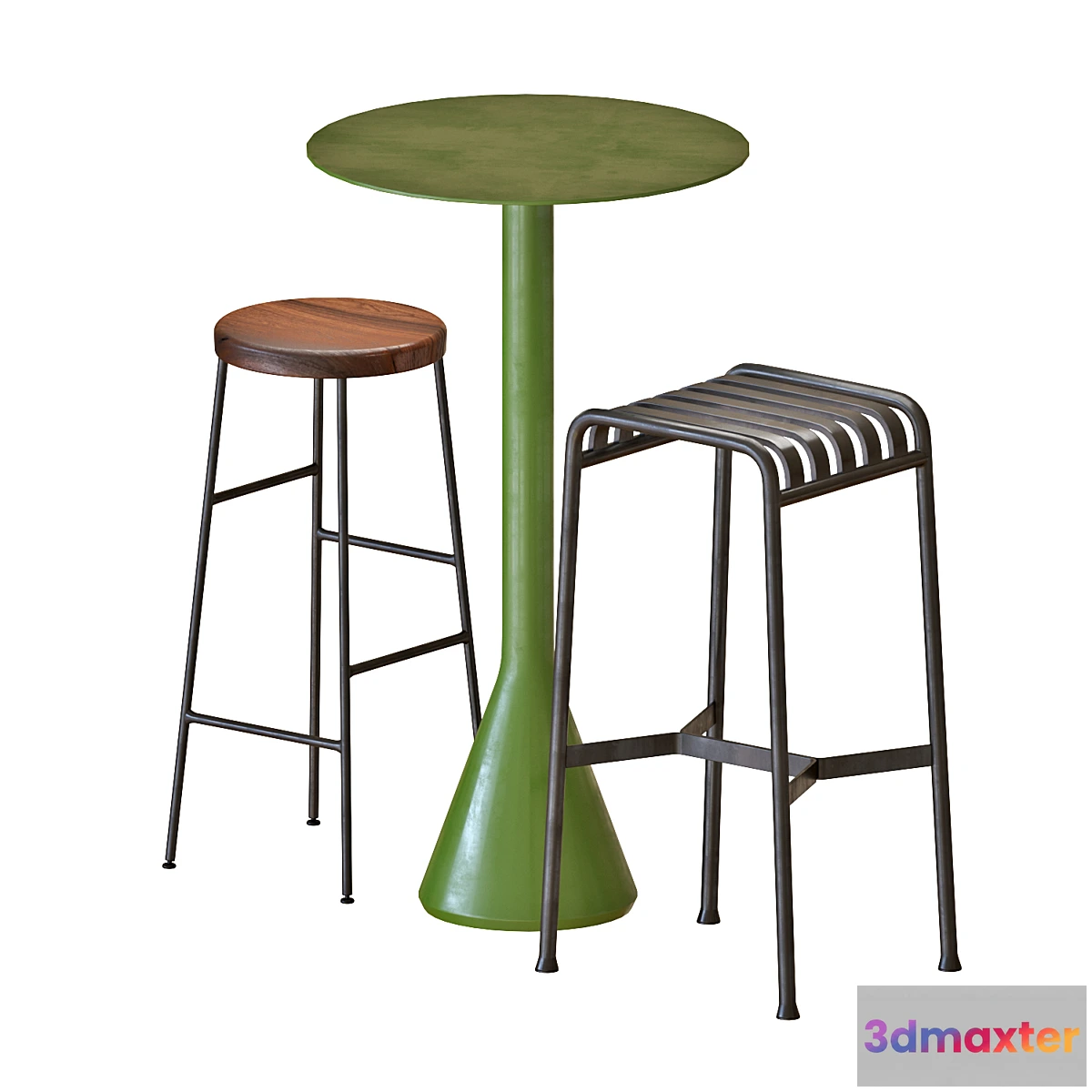 1441778 - Hay bar table and stools 3D Max