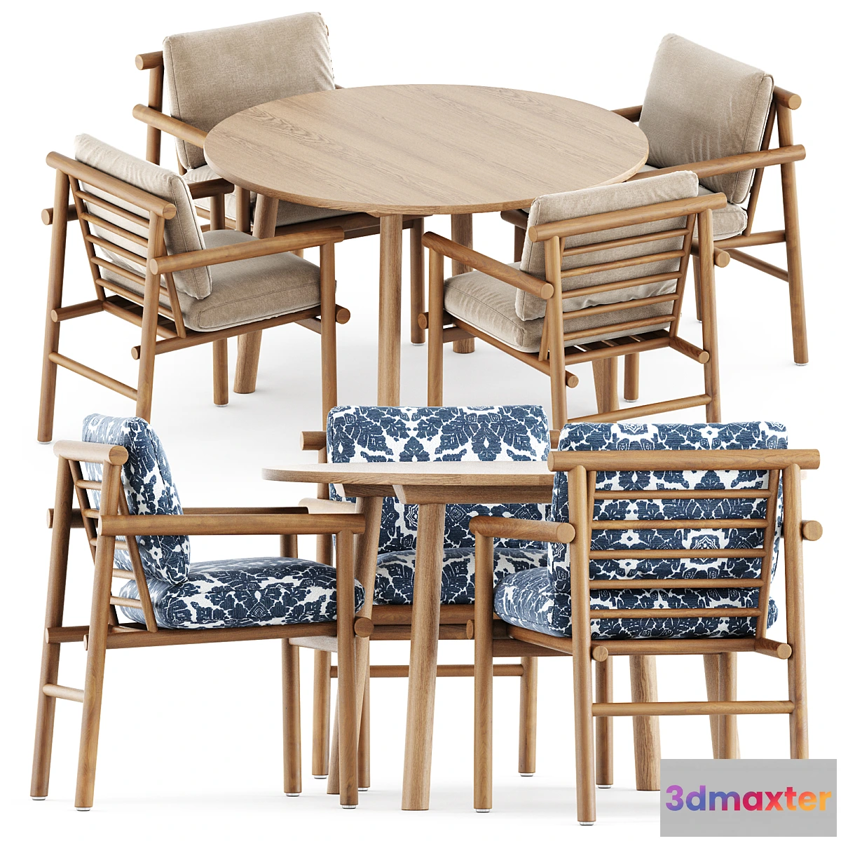 1441902 - Ayana chair by Bebitalia and Taro Table by Fredericia 3D Max