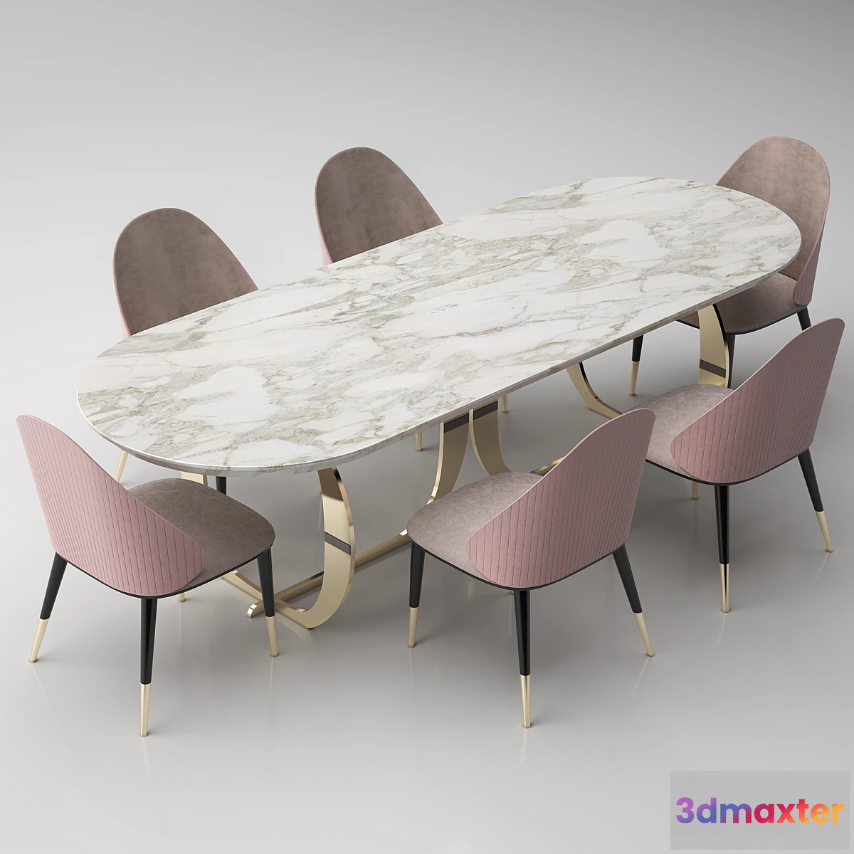 1442936 - Italian dining room table + chair 3D Max
