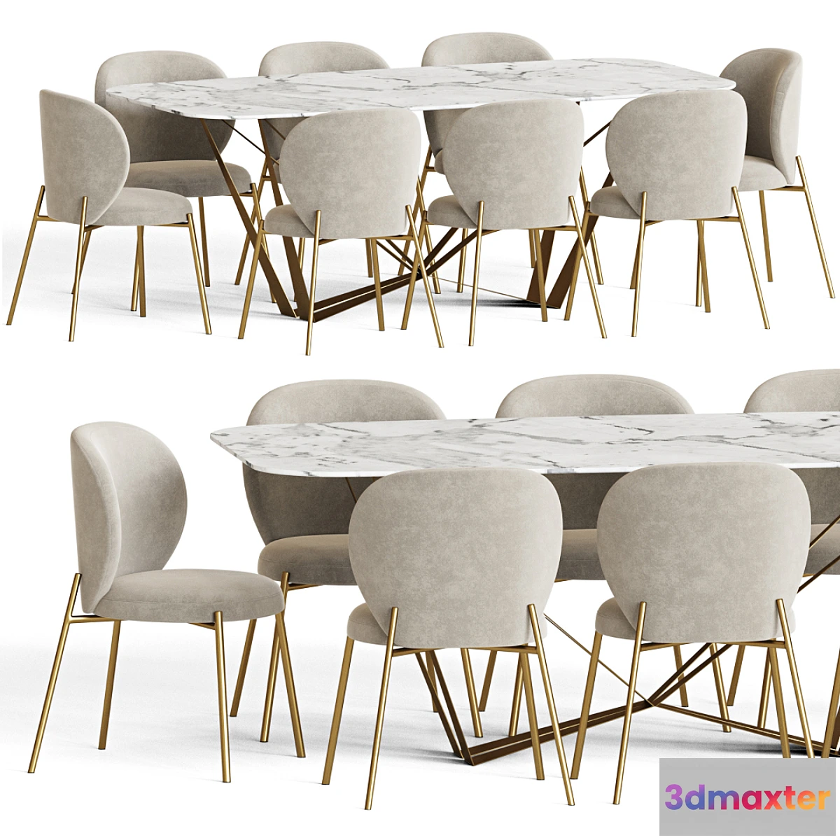 1443712 - Dining Set 103 3D Max